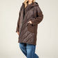Soft Boucle Hooded Coat