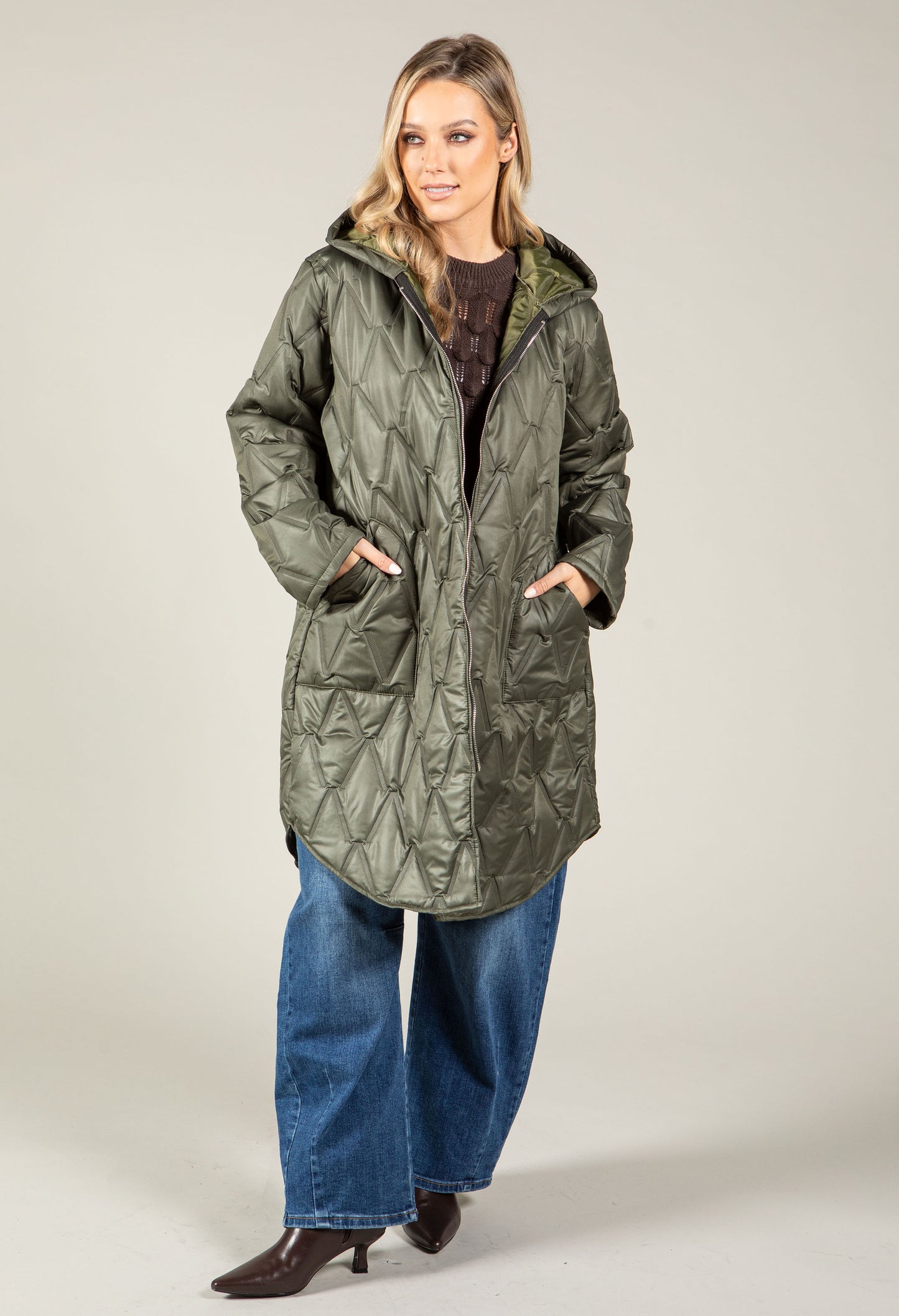Hooded Quilted Coat