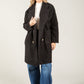 Buttoned Soft Boucle Coat