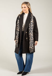 Buttoned Soft Boucle Coat