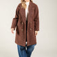 Buttoned Soft Boucle Coat