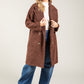 Buttoned Soft Boucle Coat