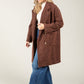 Buttoned Soft Boucle Coat