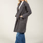Buttoned Soft Boucle Coat