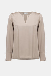 Chic V-neck Long-sleeve Blouse