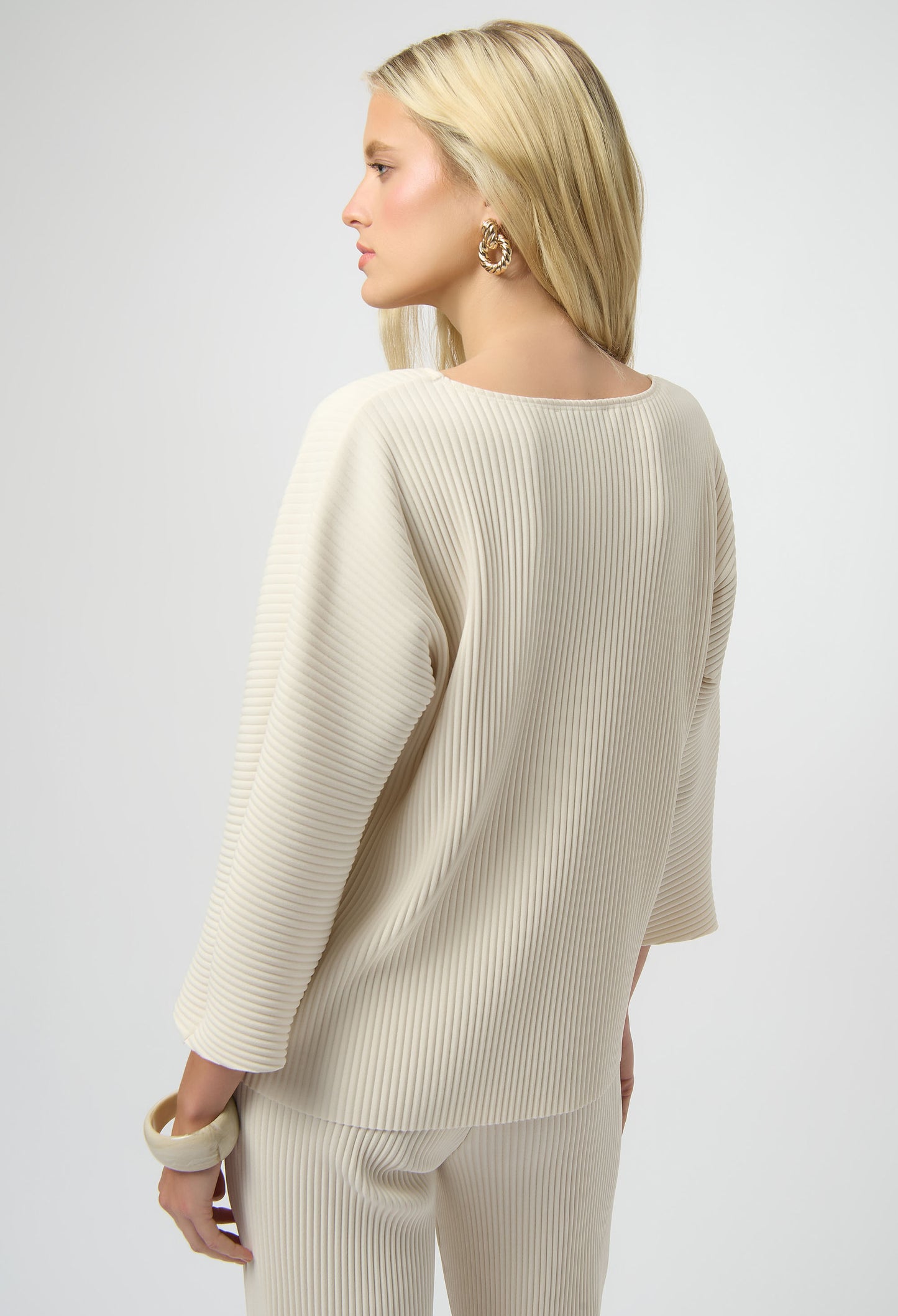 Pleated Scuba Crepe Boxy Top