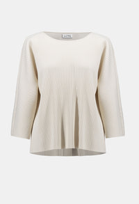 Pleated Scuba Crepe Boxy Top