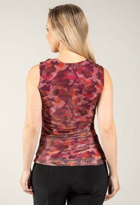 Gold Buckle Sleeveless Mesh Top