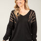 Diamante Detail V-Neck Jumper