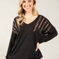 Diamante Detail V-Neck Jumper