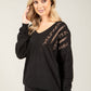 Diamante Detail V-Neck Jumper
