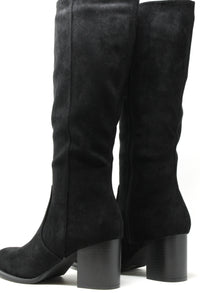 Faux Suede Knee High Boot