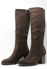 Faux Suede Knee High Boot