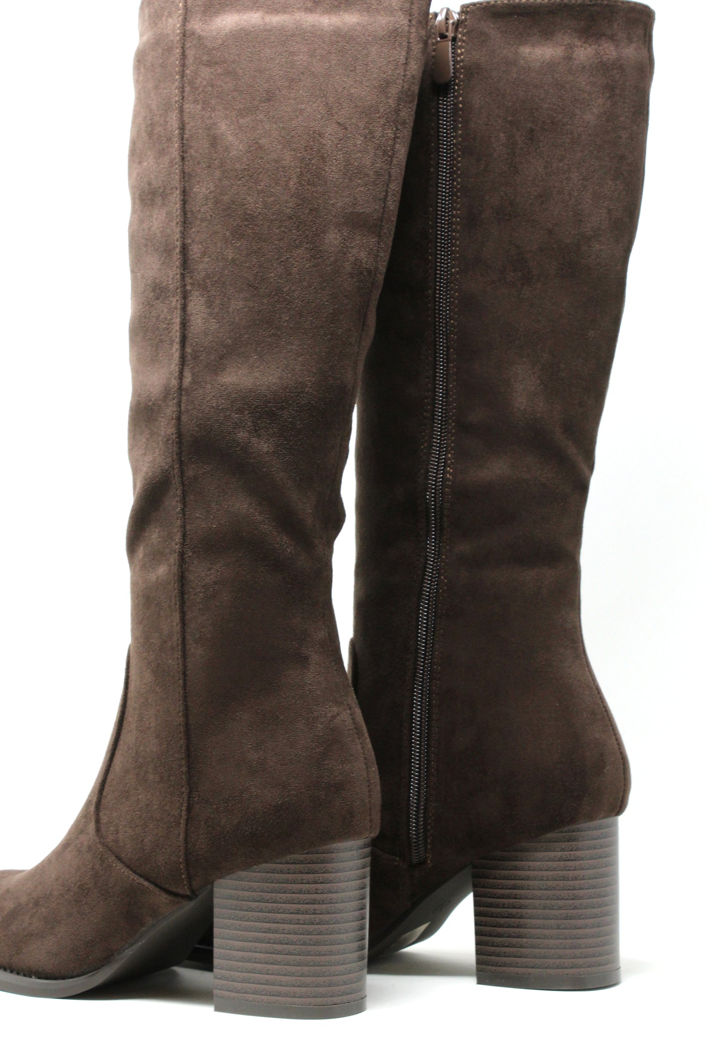 Faux Suede Knee High Boot