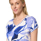Floral Top With Striped Back