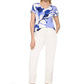 Floral Top With Striped Back