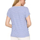 Floral Top With Striped Back