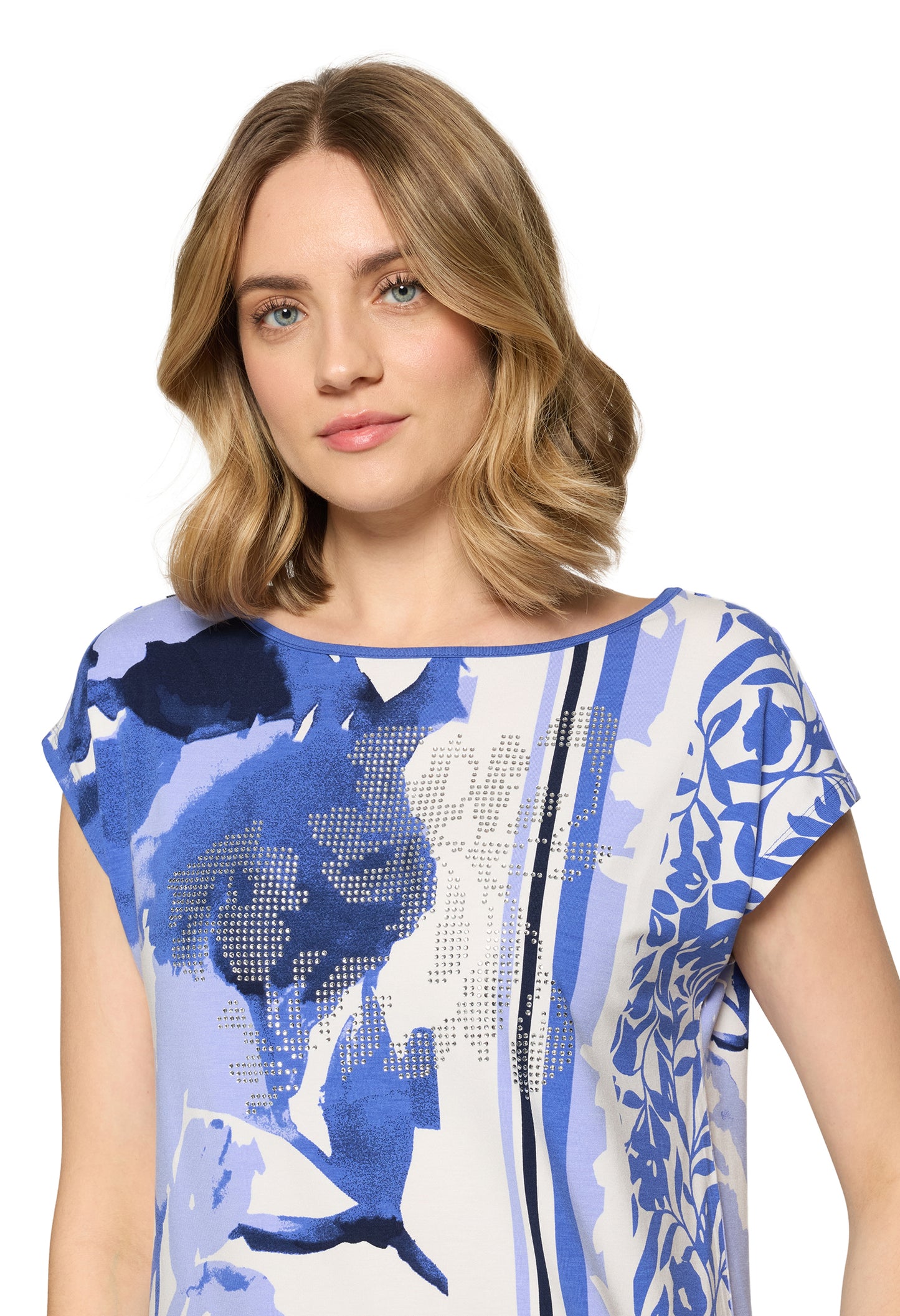 Embellished Printed Top