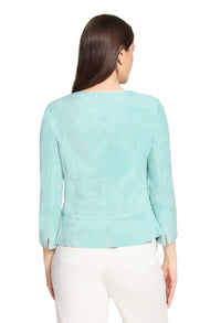 Faux Suede Zip-Up Jacket