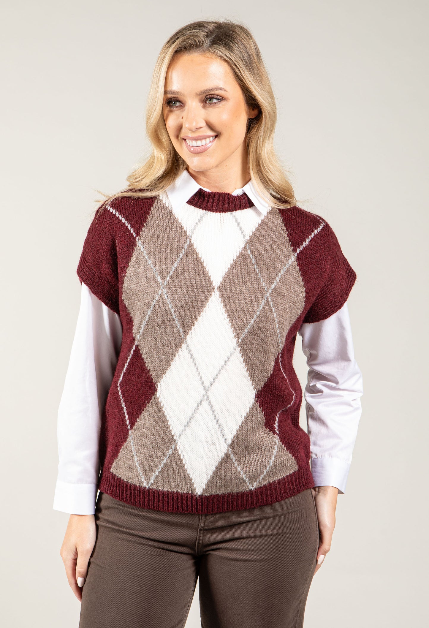 Argyle Knitted Vest