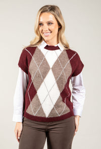 Argyle Knitted Vest