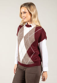 Argyle Knitted Vest