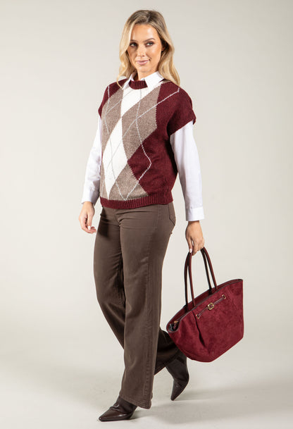 Argyle Knitted Vest