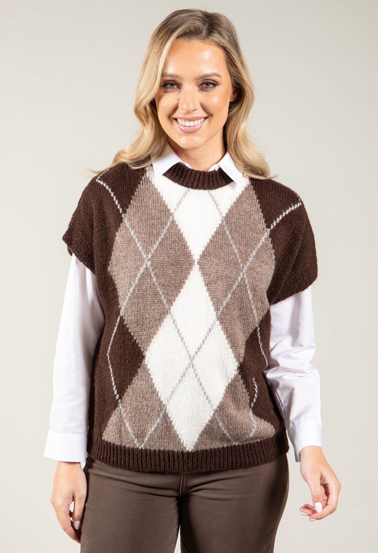 Argyle Knitted Vest