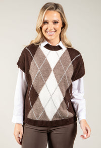 Argyle Knitted Vest