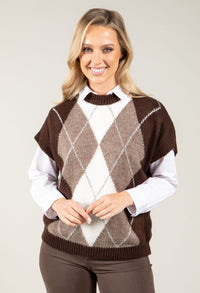 Argyle Knitted Vest