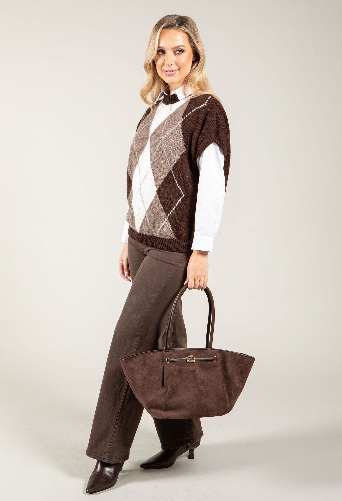 Argyle Knitted Vest
