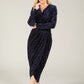 Faux Wrap Velvet Midi Dress