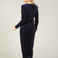 Faux Wrap Velvet Midi Dress