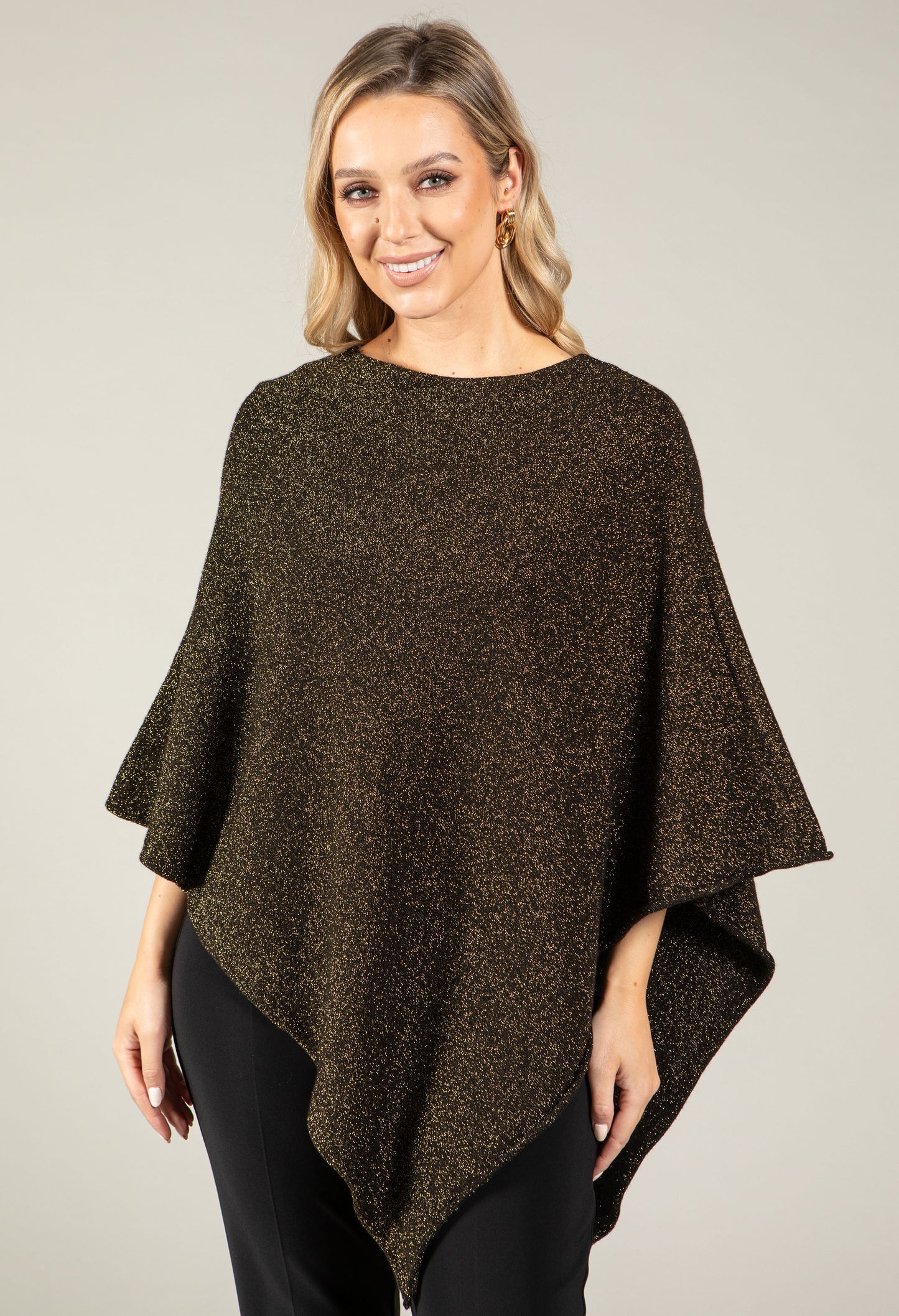 Metallic Knit Cape