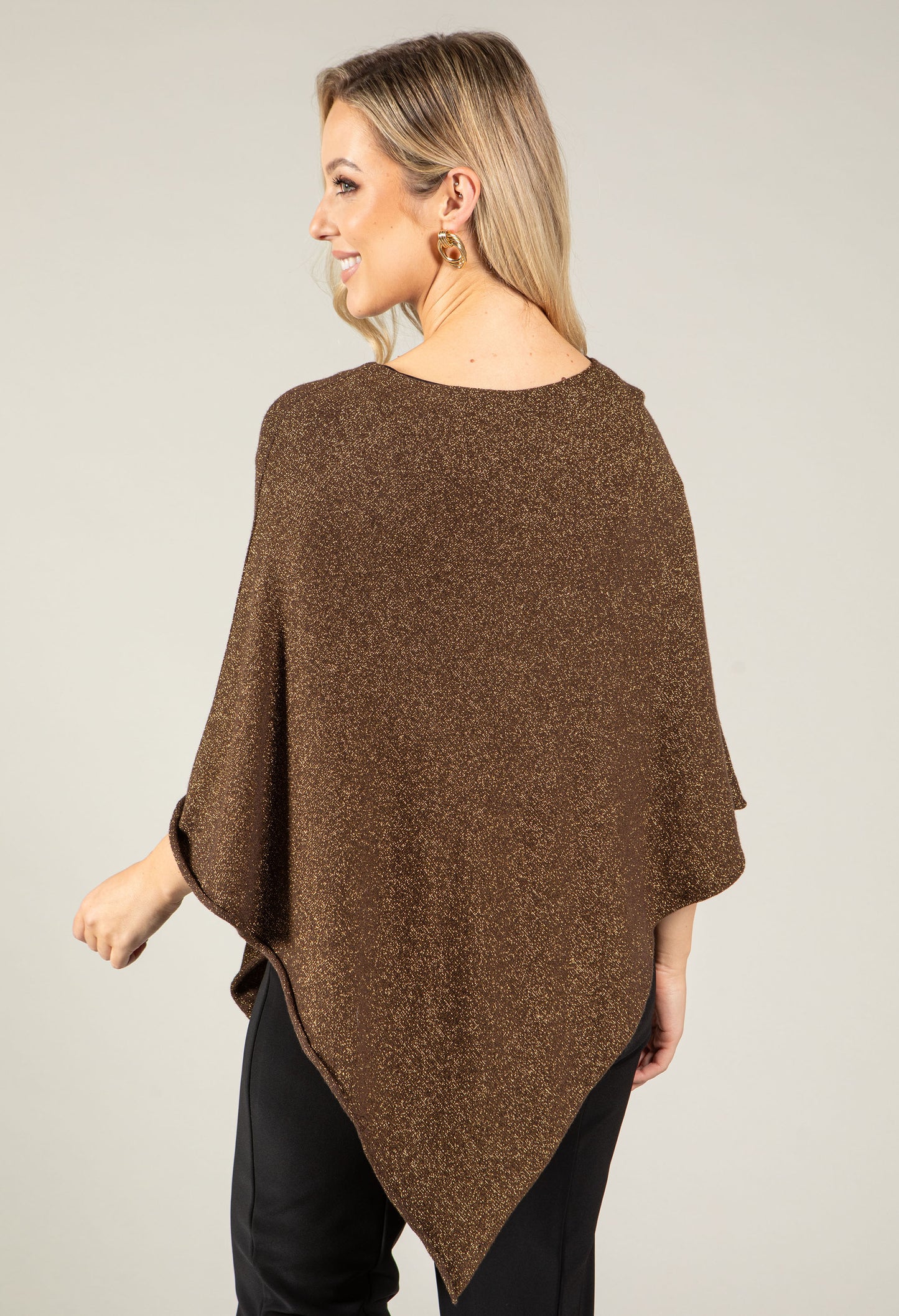 Metallic Knit Cape