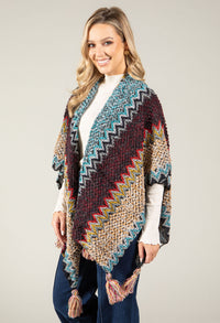 Vintage Style Knit Poncho