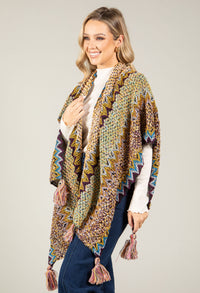 Vintage Style Knit Poncho
