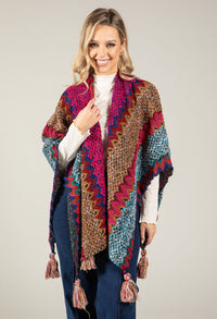 Vintage Style Knit Poncho