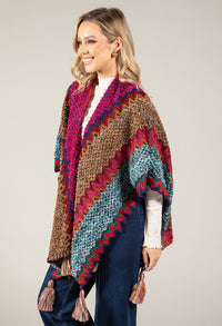 Vintage Style Knit Poncho