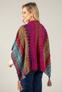 Vintage Style Knit Poncho