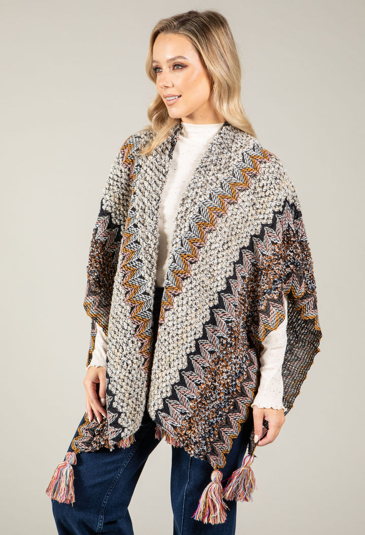 Vintage Style Knit Poncho
