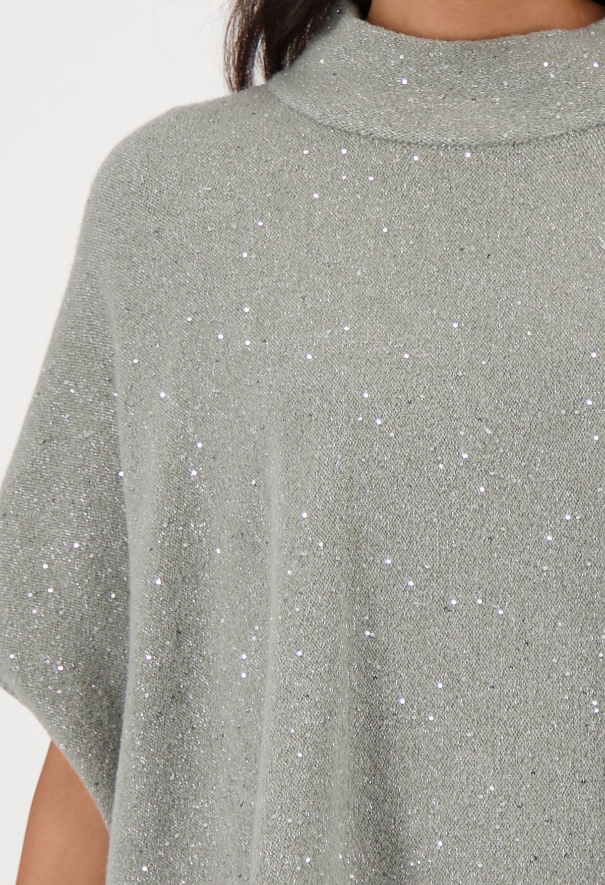 Sequin Knit Cape