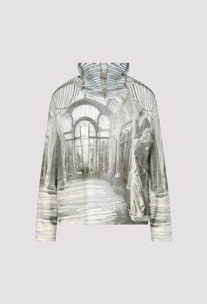 Gallery print Turtleneck Knit Top