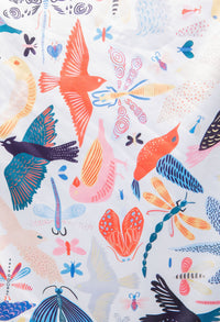 Bird Print Satin Touch Scarf