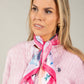 Bird Print Satin Touch Scarf