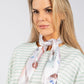 Bird Print Satin Touch Scarf
