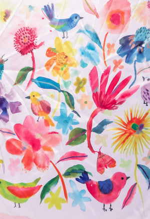 Floral Print Satin Touch Scarf