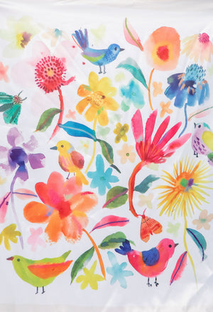 Floral Print Satin Touch Scarf