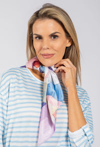 Geometric Print Satin Touch Scarf