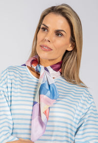 Geometric Print Satin Touch Scarf